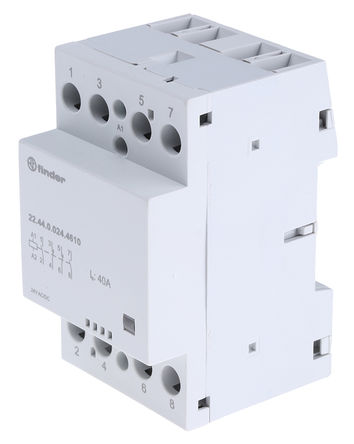 Finder - 22.44.0.024.4610 - Finder 22.44.0.024.4610 ˫˫ DIN Rail Ǳ̵, 40 A, 24 V ac, 24 V dc		