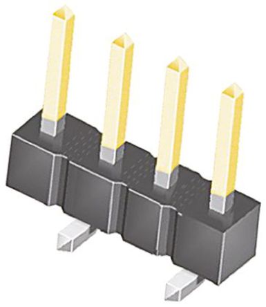 Samtec - TSM-104-02-L-SV - Samtec TSM ϵ 4· 2.54mmھ (1) ֱ Ź TSM-104-02-L-SV, Ӷ˽, 7A, 氲װ		