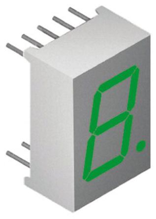 Kingbright - SC05-11CGKWA - Kingbright 1ַ 7  ɫ LED  SC05-11CGKWA, 34 mcd, ҲС, 12.7mmַ, ͨװװ		