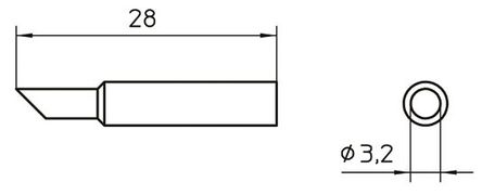 Weller - T0054488699 - Weller XNT ϵ XNT CC 45, 3.2 mm 45  ͷ, ʹWP65 WXP65 		