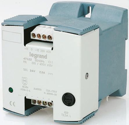 Legrand - 0 470 02 - Legrand 30W  DIN 尲װԴ 0 470 02, 400V ac, 2.5A, 12V dc 12V dc/		