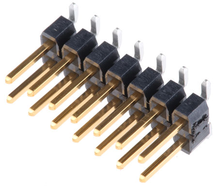 Samtec - TSM-107-01-L-DV - Samtec TSM ϵ 14· 2.54mmھ (2) ֱ Ź TSM-107-01-L-DV, Ӷ˽, 7A, 氲װ		