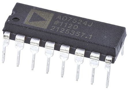 Analog Devices - AD7524JNZ - Analog Devices AD7524JNZ , 8 λ DAC, 4Msps, нӿ, 16 PDIPװ		
