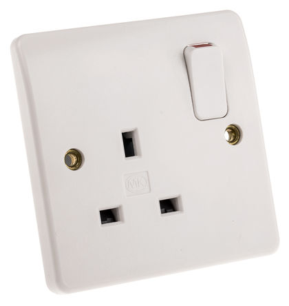 MK - K2757 WHI - MK Logic Plus ϵ IP2XD 1 MK ɫ ؼȩ G  - Ӣʽ Դ K2757 WHI, 迪, 13A, 230V ac		