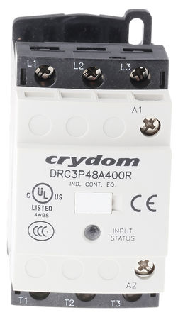 Crydom - DRC3P48A400R - Crydom DRC3P48A400R ̬Ӵ, 3P, 230 V Դ, 5A, DIN 찲װ, ݶӶ		