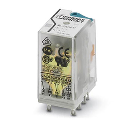 Phoenix Contact - REL-IR4/LDP-125DC/4X21AU - Phoenix Contact REL-IR4/LDP-125DC/4X21AU Plug In ̵, 125V dc		