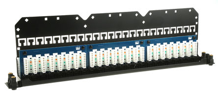 HellermannTyton - 853-50027 - HellermannTyton EcoBand ϵ ɫ Cat6 24 ˿ RJ45 RJ Ӳ HT2408PB-UC6-M/BK, UTP, 1Uܸ߶		