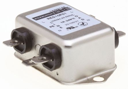 Roxburgh EMC - RES10F01 - Roxburgh EMC RES10 ϵ 1A 250 V , DC to 400Hz ̰װ RFI ˲ RES10F01, Fast-OnӶ		