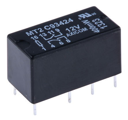 TE Connectivity - MT2-C93424 - TE Connectivity MT2-C93424 ˫˫ PCB װ Ǳ̵, 2 A, 12V dc		