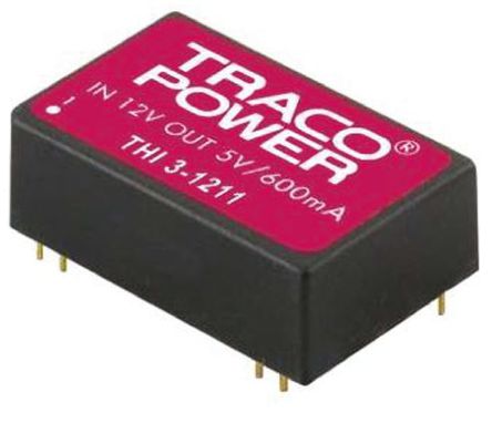 TRACOPOWER - THI 3-0511 - TRACOPOWER THI 3 ϵ 3W ʽֱ-ֱת THI 3-0511, 4.5  5.5 V ֱ, 5V dc, 600mA		