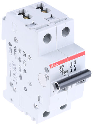 ABB - 2CDS252001R0064 - ABB System M Pro S200 ϵ 2 6 A MCB ΢Ͷ· 2CDS252001R0064, 6 kA Ͽ, C բ		