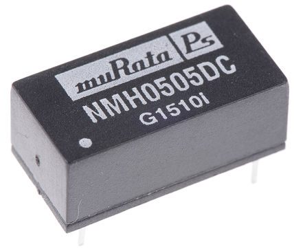 Murata Power Solutions - NMH0505DC - Murata Power Solutions NMH ϵ 2W ʽֱ-ֱת NMH0505DC, 4.5  5.5 V ֱ, 5V dc, 200mA, 1kVѹ, 80%Ч		