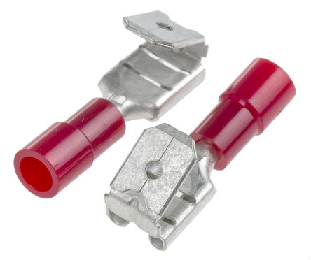 RS Pro - PBDNI1-250 - RS Pro ɫ Ե ѹӱʽ PBDNI1-250, 6.35 x 0.8mmӼ, 22AWG  16AWG		