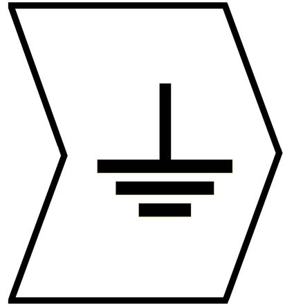 HellermannTyton - 901-10612 - HellermannTyton HGDC ϵ 1000װ ׵׺ й̶ ±ʶ 901-10612, 3.5mm, 2  5mmֱ, ӡ"Earth"ͼ		