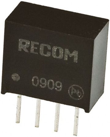 Recom - RO-1215S - Recom RO ϵ 1W ʽֱ-ֱת RO-1215S, 15V dc, 66mA, 1kV dcѹ, 80  84%Ч, SIPװ		