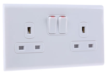 Deta - 8632WH - Deta Screwless Polycarbonate ϵ IP2X 2  ̼ G  - Ӣʽ  8632WH, 迪, 13A, 230V ac		