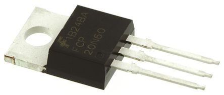 Fairchild Semiconductor - FCP20N60 - Fairchild Semiconductor SuperFET ϵ Si N MOSFET FCP20N60, 20 A, Vds=600 V, 3 TO-220ABװ		