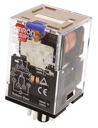 Omron - MKS3PI-5 DC12 - Omron MKS3PI-5 DC12 3 ˫ PCB װ Ǳ̵, 10 A, 12V dc		