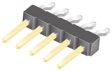 Samtec - TSM-105-02-L-SH - Samtec TSM ϵ 5· 2.54mmھ (1) ֱ Ź TSM-105-02-L-SH, Ӷ˽, 7A, 氲װ		