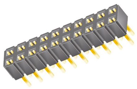 Samtec - SLW-110-01-G-D - Samtec SLW ϵ 2 20· ֱ 2.54mmھ ͨ ӡˢ· SLW-110-01-G-D, Ӷ˽, ԰		