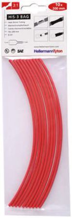 HellermannTyton - 308-30311 - HellermannTyton ɫ ϩ ׹ HIS-3 BAG 3/1 RED, 3:1, 3mmֱ, 20cm		