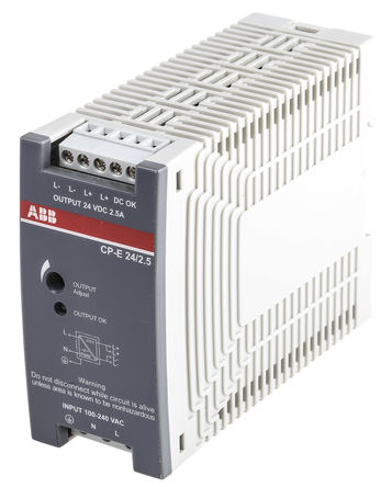ABB - 1SVR427032R0000 - ABB CP-E ϵ 60W ģʽ DIN 尲װԴ 1SVR427032R0000, 89%Ч, 240V ac, 2.5A, 24V dc 24V dc/		