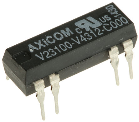 TE Connectivity - 2-1393763-8 - TE Connectivity V23100V4312C 单刀双掷 簧片继电器, 1.2 A, 12V dc, 19.3 x 6.4 x 5.7mm		