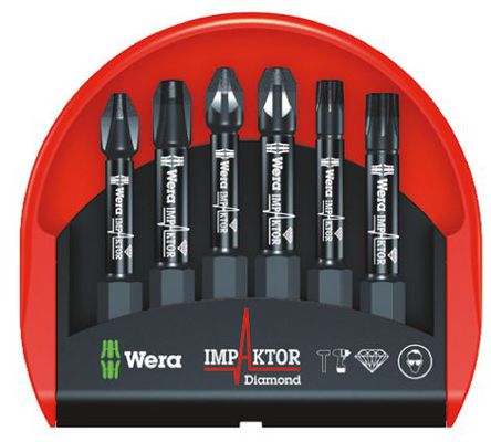 Wera - 5057695001 - Wera 6װ 1/4 in ͷ 5057695001, ǵͷ		