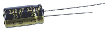 Panasonic - EEUFC1V221L - Panasonic FC  ϵ 35 V ֱ 220F ͨ  EEUFC1V221L, 20%ݲ, 85m(ֵ), +105C		