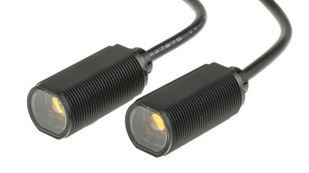 Omron - E3FATP112M - Omron 20 m ɫ LED Դ Բ״ ֱͨͽ 紫 E3FATP112M, PNP, Ԥߵ, IP67, IP69K		