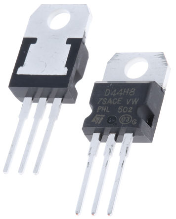 STMicroelectronics - D44H8 - STMicroelectronics D44H8 , NPN , 20 A, Vce=60 V, HFE:40, 3 TO-220װ		
