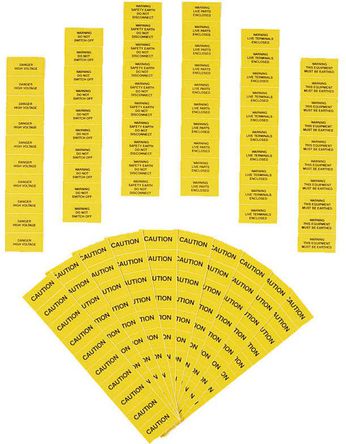 RS Pro - 7824134 - RS Pro 7824134 100װ ɫ Ӣ  ϩ Σվǩ “Σոߵѹ“, 38 x 18mm		