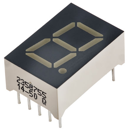 Kingbright - SA05-11SRWA - Kingbright 1ַ 7  ɫ LED  SA05-11SRWA, 34 mcd, ҲС, 12.7mmַ, ͨװװ		