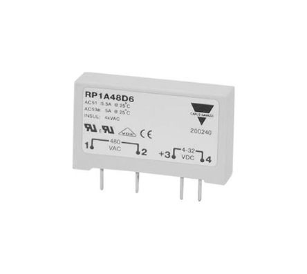 Carlo Gavazzi - RP1A23D5 - Carlo Gavazzi 5 A PCBװ ̵̬ RP1A23D5, 㽻л, 265 V 		