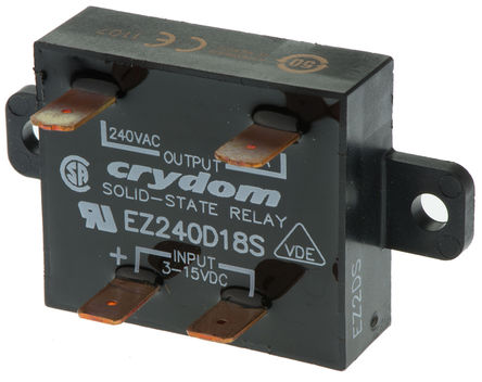 Crydom - EZ240D18S - Crydom 18 A rms 尲װ ̵̬ EZ240D18S, SCR, 㽻л, 280 V		