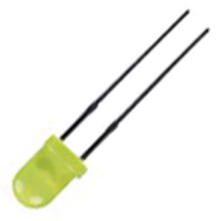 Kingbright - L-43YD - Kingbright ɫ (588 nm ) LED L-43YD, 2.5 V, 10 mcd, 80 ӽ 4 mm ͨ		