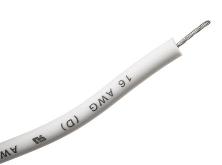 Alpha Wire - 391697 WH005 - Alpha Wire 30m ɫ 16 AWG UL3239 о ڲߵ 391697 WH005, 1.32 mm2 , 26/0.25 mm оʾ, 40 kV ֱ		