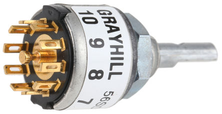 Grayhill - 56SD36-01-1-AJS - Grayhill 10λ ת 56SD36-01-1-AJS, SP10T , IP67, 600V acѹ, 200 mA @ 30 V ֱ, 12.7 x 28.07mm		