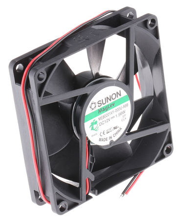 Sunon - ME80201V1-000U-A99 - Sunon ME ϵ 1.56W 12 V ֱ  ME80201V1-000U-A99, 61.2m3/h, 3300rpm, 80 x 80 x 20mm		