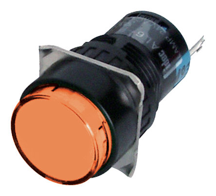 Idec - AL6M-P4-A - Idec AL6M-P4-A 18 mm Ƕʽ ɫ LED ָʾ, ӽӶ, 16mmװ׳ߴ, 24 V /ֱ		