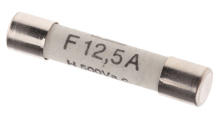 RS Pro - 70-065-63/12.5AR - RS Pro F۶ٶ 12.5A ʽ۶ 70-065-63/12.5AR, 6.35 x 32mm		