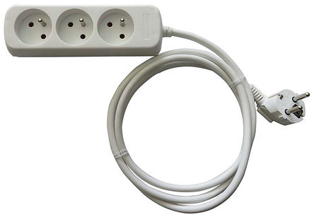 RS Pro - FX3N-1.5M - RS Pro ɫ 3  Դ ߰ FX3N-1.5M, ʽ, 1.5m , 16A, 230 V 		