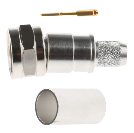 Telegartner - J01600A0009 - Telegartner ֱ 75 °װ  F ͷ J01600A0009, ѹӶ˽, 0  3GHz, RG59 B/U		