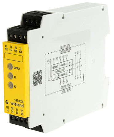 Wieland - R1.188.0530.1 - Wieland SNZ 4052 ϵ ˫ͨ ȫ̵ R1.188.0530.1, 24 V /ֱԴ, 2 ȫ, 1 		