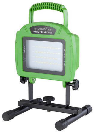 Nightsearcher - NSMINIWORKSTAR - Nightsearcher MINI WORKSTAR SMD ϵ 10 W IP54 LED  NSMINIWORKSTAR, 32 LED, 10 m䷶Χ, 3.7 V, 210 x 210 x 350 mm		