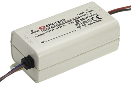 Mean Well - APV-12-15 - Mean Well LED  APV-12-15, 127  370 V ֱ90  264 V , 15V, 800mA, 12W		