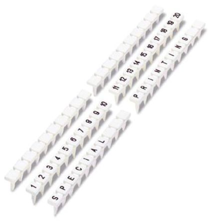 Phoenix Contact - 1401802:0001 - White Zack Marker Pin Strip Number 1-10		