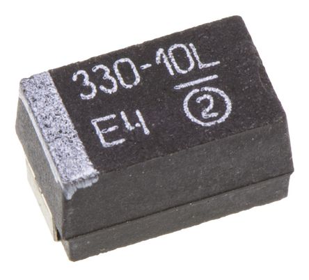 Vishay - 593D337X9010E2TE3 - Vishay 593D ϵ 330F 10% SMD  593D337X9010E2TE3, 10 V ֱ, 7343-43 װ, 100m ESR, +125C		