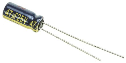 Panasonic - EEUFC1E470 - Panasonic FC  ϵ 25 V ֱ 47F ͨ  EEUFC1E470, 20%ݲ, 800m(ֵ), +105C		