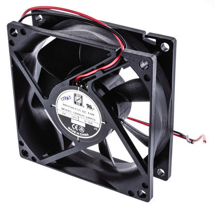 RS Pro - OD8025-24HSS - RS Pro OD8025 ϵ 2.4W 24 V ֱ  OD8025-24HSS, 68m3/h, 3100rpm, 80 x 80 x 25mm		
